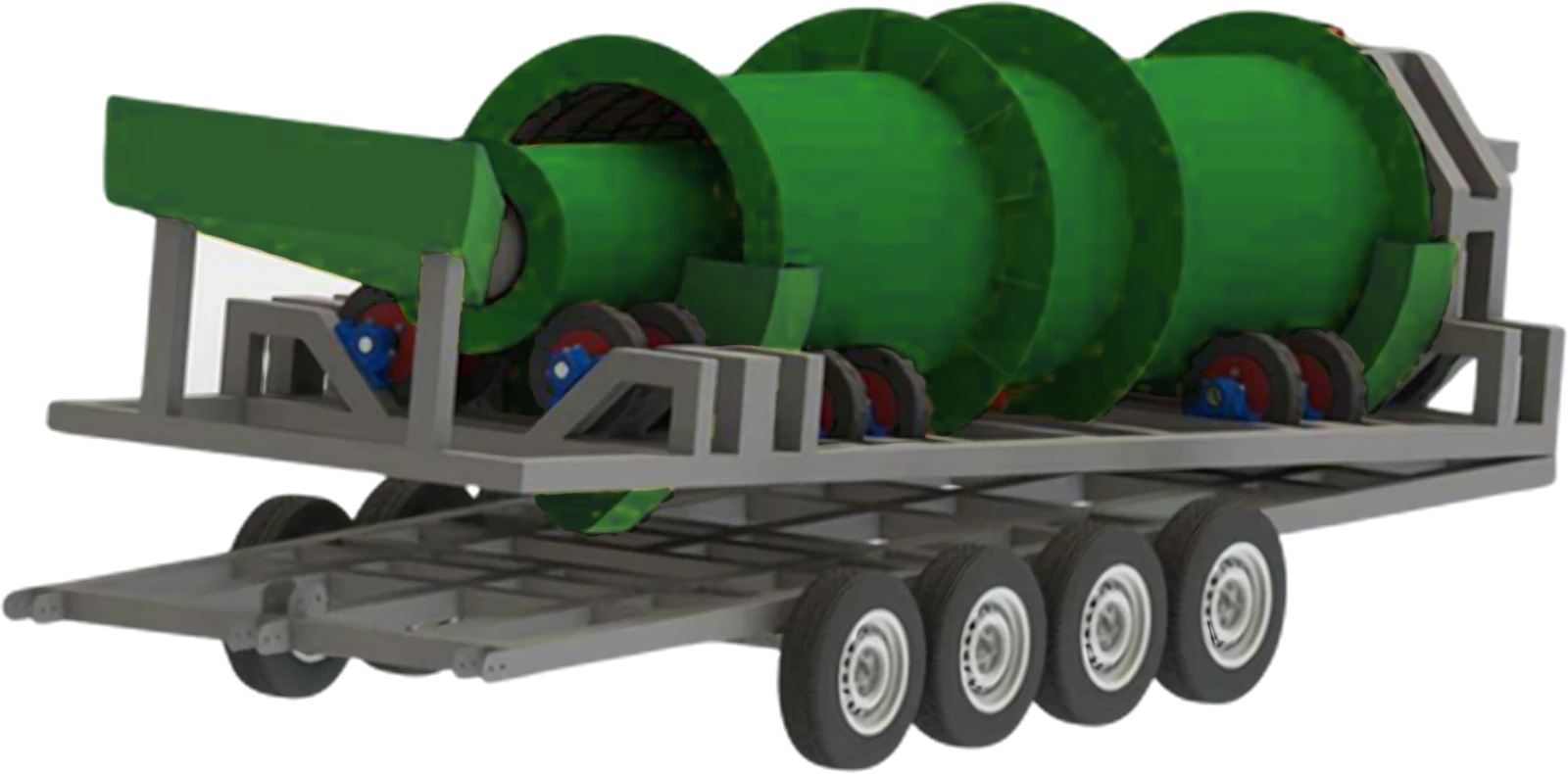 Reverse Helix Trommel RHT-5 · 30 TPH, Alluvial · Mobile by TUNOTEX