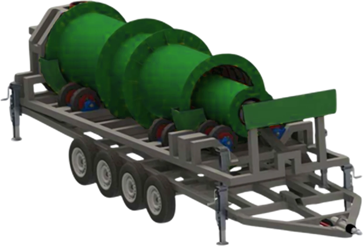 Reverse Helix Trommel RHT-6 · 50 TPH, Alluvial · Mobile by TUNOTEX